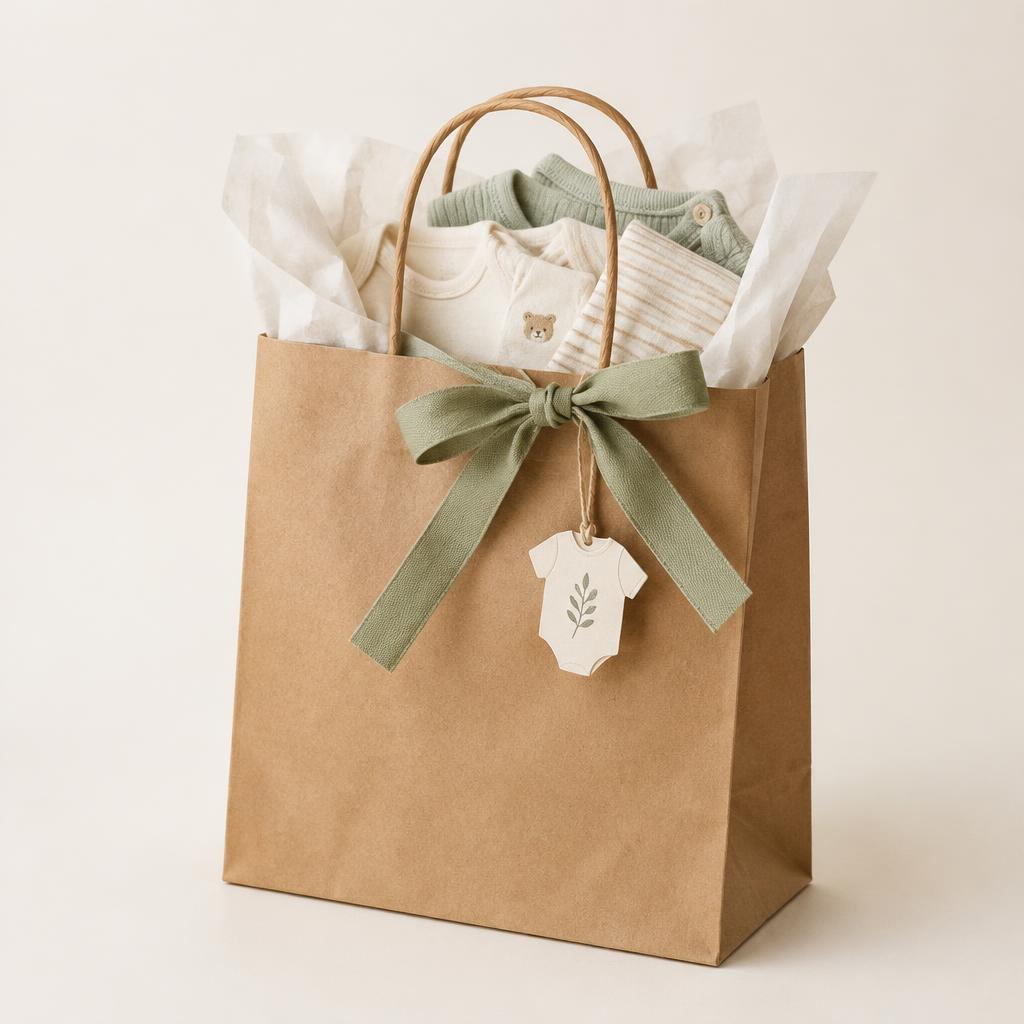 Example surprise bundle in a kraft bag